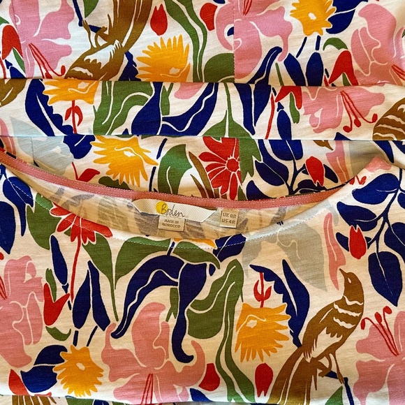 Boden Florrie dress in Ivory Oriental Bird color way in size 4 - Picture 5 of 5